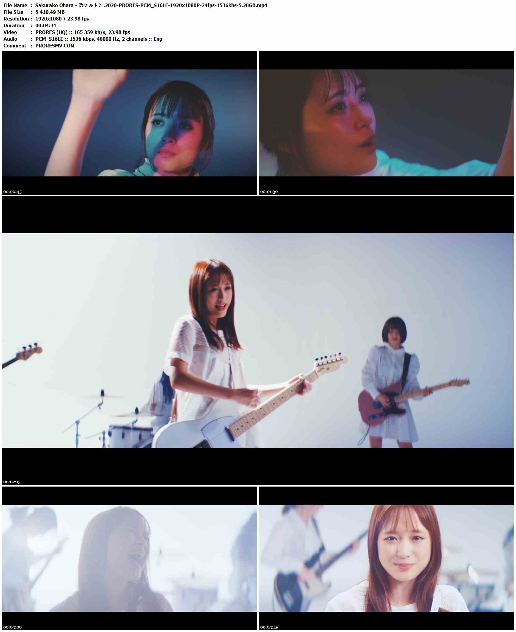 Sakurako Ohara - 透ケルトン.2020-PRORES-PCM_S16LE-1920x1080P-24fps-1536kbs-5.28GB官方MV_高清MV